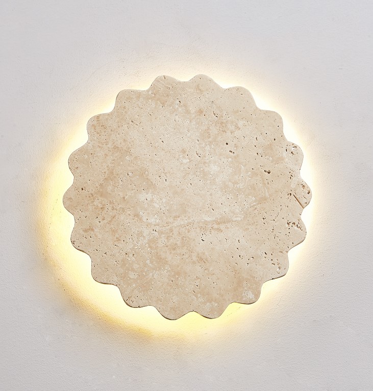 Modern Bedroom Travertine Wall Lamp