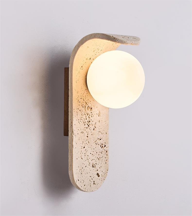 Modern Bedroom Travertine Wall Lamp
