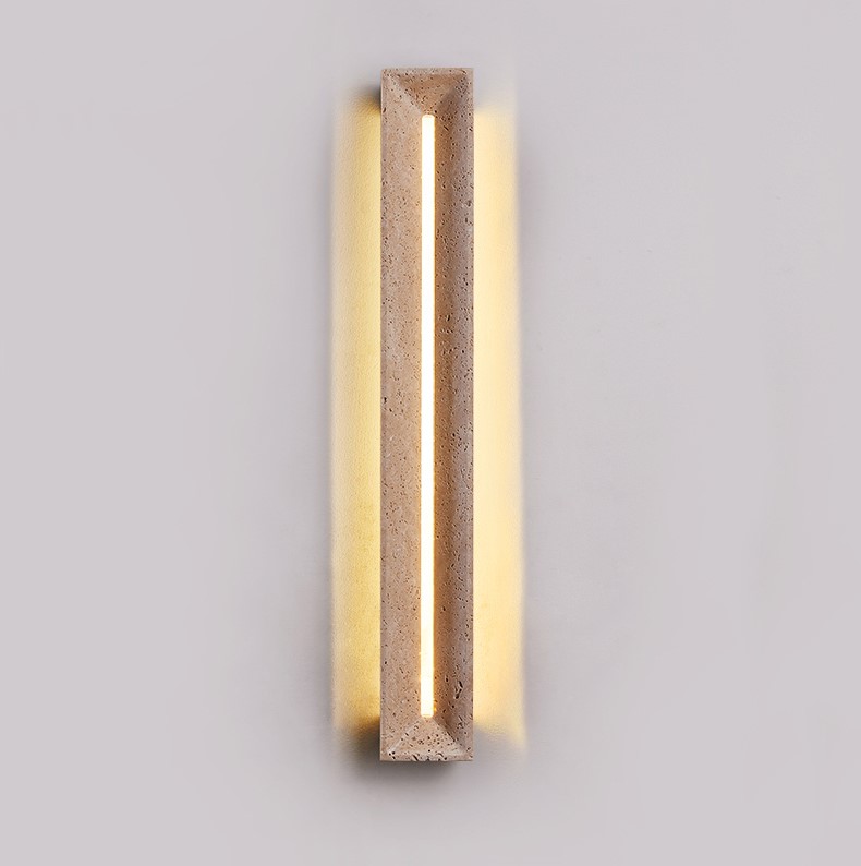 Modern Bedroom Travertine Wall Lamp