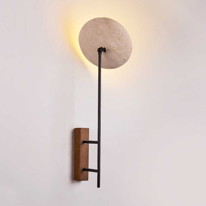 Modern Bedroom Travertine Wall Lamp