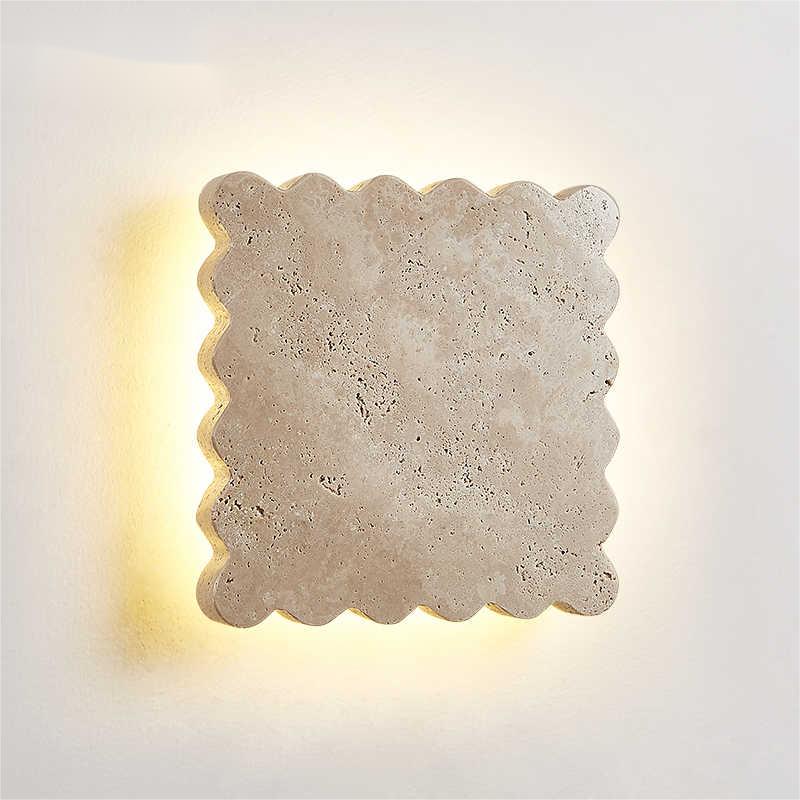 Modern Bedroom Travertine Wall Lamp