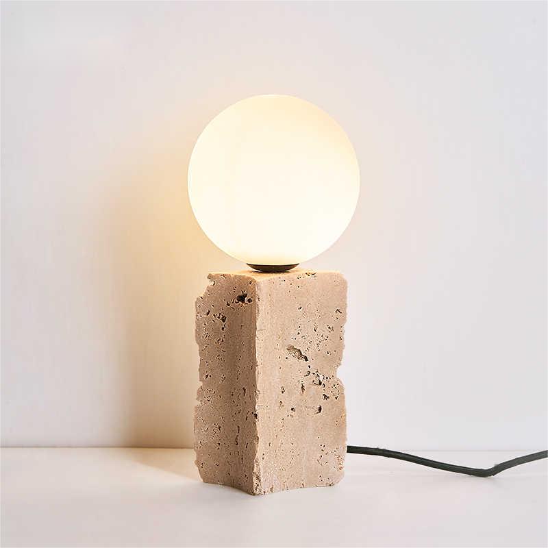 Modern Bedroom Travertine Pendant Lamp