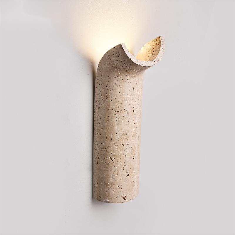 Modern Bedroom Travertine Wall Lamp