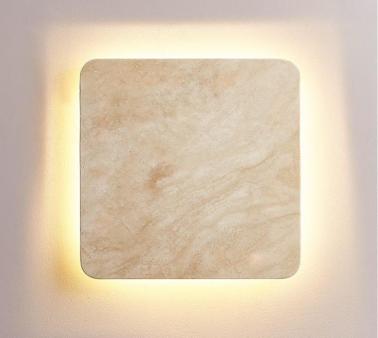Modern Bedroom Travertine Wall Lamp